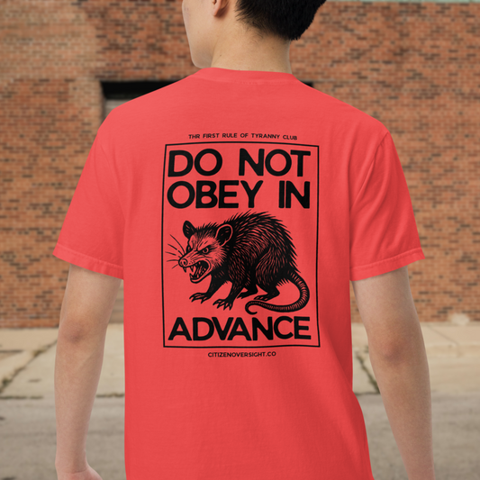 Do Not Obey In Advance, Spring Protest Shirt, Comfort Colors
